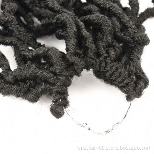 MYZYR Crochet Braids Synthetic Crochet Braids Ombre Braiding Hair Faux Locks Bohemian Faux Locs Curly ALL Colors >=60% 36 Inch